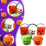 Maxbell Halloween Pumpkin Buckets Mini Goody Bucket Photo Prop Trick or Treat Bucket 5 Pack