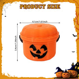 Maxbell Halloween Pumpkin Buckets Mini Goody Bucket Photo Prop Trick or Treat Bucket 5 Pack