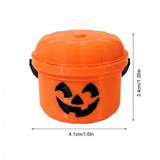 Maxbell Halloween Pumpkin Buckets Mini Goody Bucket Photo Prop Trick or Treat Bucket 7 Pack