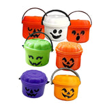 Maxbell Halloween Pumpkin Buckets Mini Goody Bucket Photo Prop Trick or Treat Bucket 7 Pack