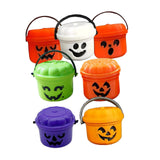 Maxbell Halloween Pumpkin Buckets Mini Goody Bucket Photo Prop Trick or Treat Bucket 7 Pack