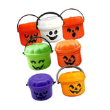 Maxbell Halloween Pumpkin Buckets Mini Goody Bucket Photo Prop Trick or Treat Bucket 7 Pack