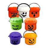 Maxbell Halloween Pumpkin Buckets Mini Goody Bucket Photo Prop Trick or Treat Bucket 7 Pack