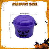 Maxbell Halloween Pumpkin Buckets Mini Goody Bucket Photo Prop Trick or Treat Bucket 7 Pack
