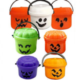 Maxbell Halloween Pumpkin Buckets Mini Goody Bucket Photo Prop Trick or Treat Bucket 7 Pack
