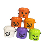Maxbell Halloween Pumpkin Buckets Mini Goody Bucket Photo Prop Trick or Treat Bucket 6 Pack