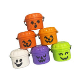 Maxbell Halloween Pumpkin Buckets Mini Goody Bucket Photo Prop Trick or Treat Bucket 6 Pack
