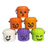Maxbell Halloween Pumpkin Buckets Mini Goody Bucket Photo Prop Trick or Treat Bucket 6 Pack