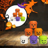Maxbell Halloween Pumpkin Buckets Mini Goody Bucket Photo Prop Trick or Treat Bucket 6 Pack