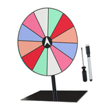 Maxbell Tabletop Prize Turntable Set Props for Carnival Party Promotional Activities RoundBase LightColor