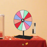 Maxbell Tabletop Prize Turntable Set Props for Carnival Party Promotional Activities RoundBase LightColor