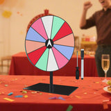 Maxbell Tabletop Prize Turntable Set Props for Carnival Party Promotional Activities RoundBase LightColor