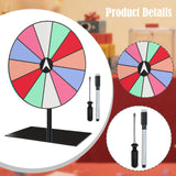 Maxbell Tabletop Prize Turntable Set Props for Carnival Party Promotional Activities RoundBase LightColor