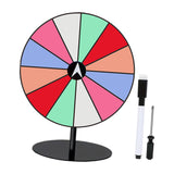 Maxbell Tabletop Prize Turntable Set Props for Carnival Party Promotional Activities SquareBaseLightColor