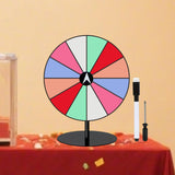 Maxbell Tabletop Prize Turntable Set Props for Carnival Party Promotional Activities SquareBaseLightColor