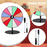 Maxbell Tabletop Prize Turntable Set Props for Carnival Party Promotional Activities SquareBaseLightColor