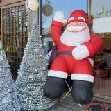 Maxbell Christmas Inflatable Santa Props Christmas Outdoor Decoration for Front Lawn 2m