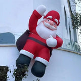 Maxbell Christmas Inflatable Santa Props Christmas Outdoor Decoration for Front Lawn 2m