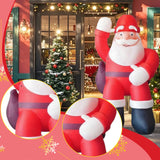 Maxbell Christmas Inflatable Santa Props Christmas Outdoor Decoration for Front Lawn 2m
