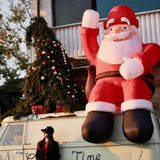 Maxbell Christmas Inflatable Santa Props Christmas Outdoor Decoration for Front Lawn 2m