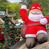Maxbell Christmas Inflatable Santa Props Christmas Outdoor Decoration for Front Lawn 2m