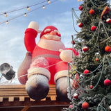 Maxbell Christmas Inflatable Santa Props Christmas Outdoor Decoration for Front Lawn 2m