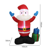 Maxbell LED Inflatable Christmas Santa Light up Inflatable Santa for Yard US Adapter