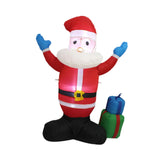 Maxbell LED Inflatable Christmas Santa Light up Inflatable Santa for Yard US Adapter