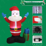 Maxbell LED Inflatable Christmas Santa Light up Inflatable Santa for Yard US Adapter