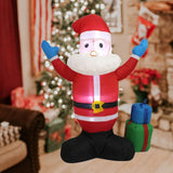 Maxbell LED Inflatable Christmas Santa Light up Inflatable Santa for Yard US Adapter