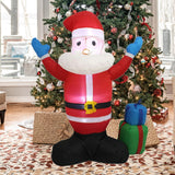 Maxbell LED Inflatable Christmas Santa Light up Inflatable Santa for Yard US Adapter