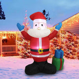 Maxbell LED Inflatable Christmas Santa Light up Inflatable Santa for Yard US Adapter