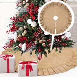 Maxbell Christmas Tree Skirt Decoration Farmhouse Round for Party Mat Winter Holiday 31inch