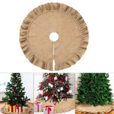 Maxbell Christmas Tree Skirt Decoration Farmhouse Round for Party Mat Winter Holiday 50inch