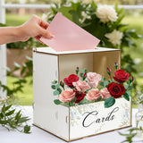 Maxbell Wooden Wedding Card Box with Slot for Engagement Ceremony Table Centerpiece