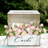 Maxbell Wooden Wedding Card Box with Slot for Engagement Ceremony Table Centerpiece
