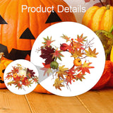 Maxbell Maples Leaves Candle Wreath Fall Wreath for Window Farmhouse Thanksgiving Day