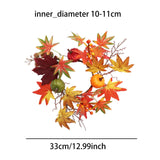 Maxbell Maples Leaves Candle Wreath Fall Wreath for Window Farmhouse Thanksgiving Day