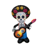 Maxbell Halloween Inflatables Skull Guitar Outdoor Decorations for Holiday Yard Lawn