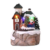 Maxbell Christmas Musical Box Party Favors Decor Lighted for Party Fireplace Holiday Green Roof