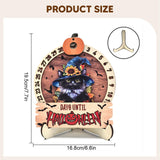 Maxbell Halloween Advent Calendar with Base Wood Craft for Office Cat Lovers Holiday