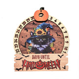 Maxbell Halloween Advent Calendar with Base Wood Craft for Office Cat Lovers Holiday