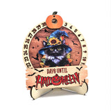 Maxbell Halloween Advent Calendar with Base Wood Craft for Office Cat Lovers Holiday