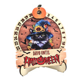 Maxbell Halloween Advent Calendar with Base Wood Craft for Office Cat Lovers Holiday