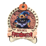 Maxbell Halloween Advent Calendar with Base Wood Craft for Office Cat Lovers Holiday