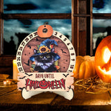 Maxbell Halloween Advent Calendar with Base Wood Craft for Office Cat Lovers Holiday