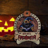 Maxbell Halloween Advent Calendar with Base Wood Craft for Office Cat Lovers Holiday
