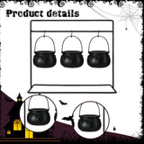 Maxbell 3Pcs Halloween Decorations Witches Cauldron Serving Bowls for Party Supplies