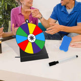 Maxbell Tabletop Prize Turntable Rotating Wheel Party Pub Game Toy Colorful