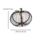 Maxbell Iron Pumpkin Thanksgiving Festival Garden Table Centerpiece Desktop Ornament 27cmx21cm